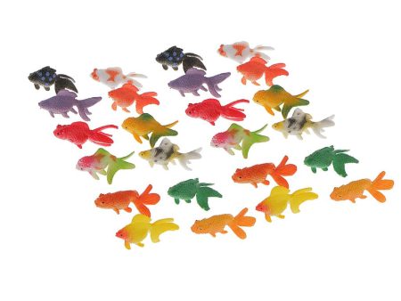 24Pcs Plastic Goldfish Animal Toys Kids Birthday Party Gift Aquarium Decors Hot on Sale